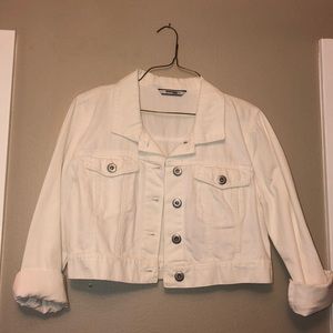 White jean jacket